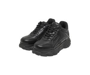 Trainingsschuh BUFFALO "Buffalo CLD ECHO - VEGAN NAPPA/PATENT", Damen, Gr. 36, schwarz, Kunstfaser, unifarben, Schuhe (17127962-36) schwarz