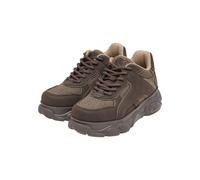 Trainingsschuh BUFFALO "Buffalo CLD ECHO - VEGAN NUBUCK", Damen, Gr. 42, braun (braun, beige), Leder, unifarben, Schuhe (41390016-42) braun, beige