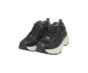 Trainingsschuh BUFFALO "Buffalo cld run rt", Damen, Gr. 38, schwarz, grau, cream, Kunstfaser, Schuhe (14383921-38) schwarz, grau, cream