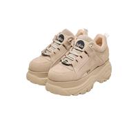 Trainingsschuh BUFFALO "Buffalo Damen Buffalo 1339-14 2.0 Sneaker Low", Damen, Gr. 41, cream, Leder, unifarben, Schuhe (71296432-41) cream