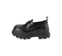 Trainingsschuh BUFFALO "Buffalo Damen Buffalo Aspha Loafer Shoe Flat", Damen, Gr. 37, schwarz, Polyurethan, unifarben, Schuhe (86375764-37) schwarz
