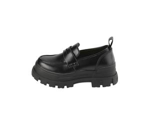 Trainingsschuh BUFFALO "Buffalo Damen Buffalo Aspha Loafer Shoe Flat", Damen, Gr. 40, schwarz, Polyurethan, unifarben, Schuhe (86375764-40) schwarz