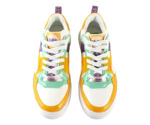 Trainingsschuh BUFFALO "Buffalo Damen Buffalo Rse V2 Vegan Nappa/Patent", Damen, Gr. 39, grün, orange, lila, Kunstfaser, Schuhe (46172519-39) grün, orange, lila
