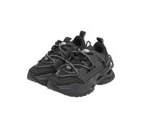 Trainingsschuh BUFFALO "Buffalo Damen Buffalo Triplet Lace Sneaker Low", Damen, Gr. 39, schwarz, Polyurethan, Schuhe (32027618-39) schwarz
