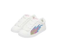 Trainingsschuh BUFFALO "Buffalo LIBERTY GLAM", Damen, Gr. 42, weiß, blau, pink, Polyurethan, Schuhe (31179956-42) weiß, blau, pink
