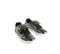 Trainingsschuh BUFFALO "Buffalo Liberty Soccer Vegan Patent", Damen, Gr. 39, pewter, Polyurethan, Schuhe (96448830-39) pewter