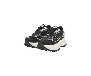 Trainingsschuh BUFFALO "Buffalo MANHATTEN ONE", Damen, Gr. 37, schwarz, weiß, Polyurethan, Schuhe (25530921-37) schwarz, weiß