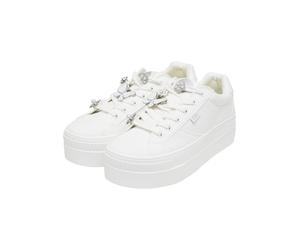 Trainingsschuh BUFFALO "Buffalo PAIRED ICE", Damen, Gr. 40, weiß (weiß multi), Baumwolle, Schuhe (62497614-40) weiß multi