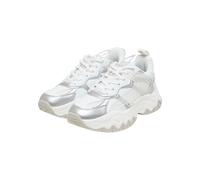 Trainingsschuh BUFFALO "Buffalo PATH LO - VEGAN NAPPA/MESH", Damen, Gr. 37, weiß, silber, unifarben, Schuhe (56418928-37) weiß, silber