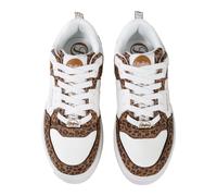 Trainingsschuh BUFFALO "Buffalo Rse V2 - Vegansuede/ Nappa", Damen, Gr. 37, braun (weiß, braun leo), Kunstfaser, unifarben, Schuhe (45749745-37) weiß, braun leo