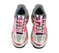 Trainingsschuh BUFFALO "Buffalo SCORE TEC", Damen, Gr. 39, pink (weiß, pink, silber), Polyurethan, Schuhe (90672240-39) weiß, pink, silber