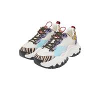 Trainingsschuh BUFFALO "Buffalo Trail One Vegan Nappa/Nubuck", Damen, Gr. 40, bunt (lila, aqua animal), Polyurethan, Schuhe (41599026-40) lila, aqua animal