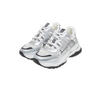 Trainingsschuh BUFFALO "Buffalo TRIPLET HOLLOW", Damen, Gr. 40, weiß, schwarz, silber, Schuhe (65478500-40) weiß, schwarz, silber