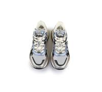 Trainingsschuh BUFFALO "Buffalo Triplet Hollow - Vegan Nappa/Mesh", Damen, Gr. 38, blau, silber, unifarben, Schuhe (85416042-38) blau, silber