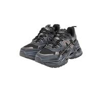 Trainingsschuh BUFFALO "Buffalo Triplet Hollow Vntg -Vegan Nappa/Mesh", Damen, Gr. 37, schwarz, silber, Textil, Schuhe (83647425-37) schwarz, silber