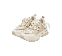 Trainingsschuh BUFFALO "Buffalo TRIPLET LACE -", Damen, Gr. 42, beige, cream, Leder, unifarben, Schuhe (48696223-42) beige, cream