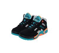 Trainingsschuh EWING "Ewing EWING WRAP", Damen, Gr. 10, schwarz, teal, orange, Leder, Schuhe (95712742-10) schwarz, teal, orange