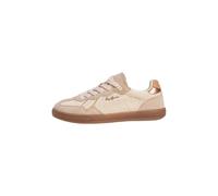 Trainingsschuh PEPE JEANS "trainers BALL NATURAL W", Damen, Gr. 36, ecru weiß, 55% Baumwolle, 30% COW SUEDE, 15% Polyurethan, Schuhe (45178704-36) ecru weiß