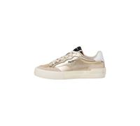 Trainingsschuh PEPE JEANS "trainers MILAN GLOW W", Damen, Gr. 28, gold, 70% Rinderhaut, 30% Cow Suede, Schuhe (55412332-38) gold