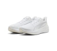 Trainingsschuh PUMA "Darter Pro 2 Laufschuhe Erwachsene", Damen, Gr. 37,5, weiß (weiß feather gray), Obermaterial: Synthetik, Textil. Futter: Textil. Innensohle: Textil. Laufsohle: Gummi, Schuhe (4883