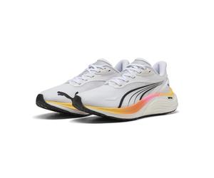 Trainingsschuh PUMA "Electrify NITRO™ 4 Laufschuhe Damen", Damen, Gr. 40.5, weiß sun stream poison pink orange, Obermaterial: Synthetik, Textil; Futter: Textil; Innensohle: Textil; Laufsohle: Syntheti