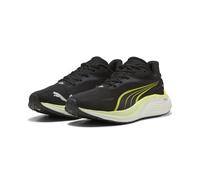 Trainingsschuh PUMA "Electrify NITRO™ 4 Laufschuhe Herren", Herren, Gr. 44,5, schwarz (schwarz apple spritz lux lime grün), Obermaterial: Textil, Synthetik, Texile. Futter: Textil. Innensohle: Textil.
