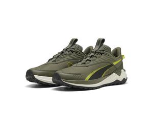 Trainingsschuh PUMA "Extend Lite Trail Laufschuhe Erwachsene", Damen, Gr. 38,5, loden grün schwarz lux lime, Obermaterial: Synthetik, Textil. Futter: Textil. Innensohle: Textil. Laufsohle: Gummi, Schu