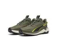 Trainingsschuh PUMA "Extend Lite Trail Laufschuhe Erwachsene", Damen, Gr. 45, loden grün schwarz lux lime, Obermaterial: Synthetik, Textil; Futter: Textil; Innensohle: Textil; Laufsohle: Gummi, Schuhe