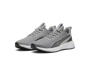 Trainingsschuh PUMA "Flyer Lite 3 Laufschuhe Erwachsene", Damen, Gr. 42, gray echo shadow schwarz silber, Obermaterial: Textil, Synthetik. Futter: Textil. Innensohle: Textil. Laufsohle: Synthetik, Gum
