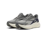 Trainingsschuh PUMA "MaxStride Lite Laufschuhe Erwachsene", Damen, Gr. 38,5, grau (warm weiß navy cool schwarz gray echo blau), Obermaterial: Synthetik, Textil. Futter: Textil. Innensohle: Textil. Lau