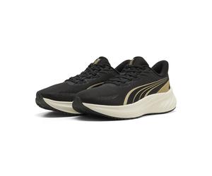 Trainingsschuh PUMA "Pounce Lite 2 Laufschuhe Erwachsene", Damen, Gr. 37, schwarz (schwarz gold), Obermaterial: Synthetik, Textil. Futter: Textil. Innensohle: Textil. Laufsohle: Gummi, Schuhe (6668715
