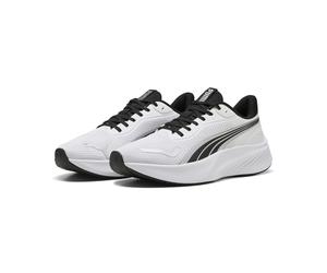 Trainingsschuh PUMA "Pounce Lite Laufschuhe Erwachsene", Damen, Gr. 40, schwarz-weiß (weiß schwarz), Obermaterial: Textil, Synthetik. Futter: Textil. Innensohle: Textil. Laufsohle: Gummi, Schuhe (8590