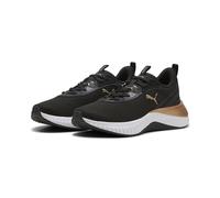 Trainingsschuh PUMA "Softride Sera Laufschuhe Damen", Damen, Gr. 40, schwarz (schwarz gold), Obermaterial: Synthetik, Textil, Kuhleder; Futter: Textil; Innensohle: Textil; Laufsohle: Gummi, Synthetik,