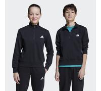 Trainingsshirt ADIDAS SPORTSWEAR "J SL FT HZ 220", Jungen, Gr. 140, schwarz (schwarz, weiß), Obermaterial: 52% Baumwolle, 48% Polyester, Shirts (41988443-140) schwarz, weiß
