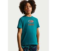 Trainingsshirt NIKE "Nike Big Kids' Dri-FIT T-Shirt", Kinder, Gr. M (140/146), grün (bright spruce), Obermaterial: 59% Baumwolle, 41% Polyester, Shirts, Für Kinder und Jugendliche (97746047-M) bright