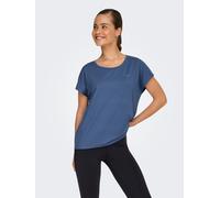 Trainingsshirt ONLY PLAY "ONPAUBREE SS LOOSE TRAIN TEE - NOOS", Damen, Gr. S, coastal fjord, Jersey, Obermaterial: 88% Polyester, 12% Elasthan, unifarben, relaxed fit normal, Rundhals, Shirts (3948845