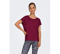 Trainingsshirt ONLY PLAY "ONPAUBREE SS LOOSE TRAIN TEE - NOOS", Damen, Gr. XS, pink (rhododendron), Jersey, Obermaterial: 88% Polyester, 12% Elasthan, unifarben, relaxed fit normal, Rundhals, Shirts T