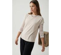 Trainingsshirt ONLY PLAY "ONPAUBREE SS LOOSE TRAIN TEE - NOOS", Damen, Gr. XS, pumice stone, Jersey, Obermaterial: 88% Polyester, 12% Elasthan, unifarben, relaxed fit normal, Rundhals, Shirts (8587103