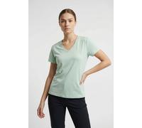 Trainingsshirt ONLY PLAY "ONPCORE LIFE VN SS REG TEE NOOS", Damen, Gr. L, surf spray detail:melange, Single Jersey, Obermaterial: 96% Polyester, 4% Elasthan, meliert, regular fit normal, V-Ausschnitt,