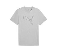 Trainingsshirt PUMA "M TAD ESSENTIAL HEATHER CAT TEE (CF LARGE CAT)", Jungen, Gr. L, grau (light gray heather), Jersey, Obermaterial: 100% Polyester, regular fit normal, Rundhals, Shirts, mit Rundhals
