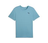 Trainingsshirt PUMA "M TAD ESSENTIAL POLY TEXTURE TEE", Jungen, Gr. S, baltic sea blau, Web, Obermaterial: 100% Polyester, regular fit normal, Rundhals, Shirts, Trainings-T-Shirt, mit Rundhalsausschni