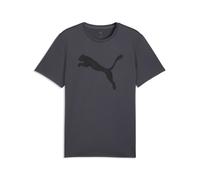 Trainingsshirt PUMA "M TAD ESSENTIALS SOLID CAT TEE (CF BIG CAT)", Herren, Gr. M, grau (galactic gray), Jersey, Obermaterial: 100% Polyester, regular fit normal, Rundhals, Shirts, Kurzarm, für Sportmo