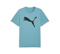 Trainingsshirt PUMA "M TAD ESSENTIALS SOLID CAT TEE (CF BIG CAT)", Herren, Gr. XL, baltic sea blau, Jersey, Obermaterial: 100% Polyester, regular fit normal, Rundhals, Shirts, Regular Fit, Kurzarm, fü