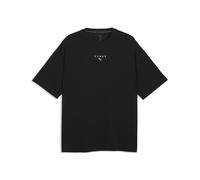 Trainingsshirt PUMA "M X HYROX LIFESTYLE TEE", Jungen, Gr. M, puma schwarz, Jersey, Obermaterial: 100% Baumwolle, regular fit normal, Rundhals, Shirts, regular fit, Kurzarm, Rundhalsausschnitt, für Fi