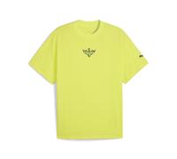 Trainingsshirt PUMA "Melo Alwayz On 1 Basketballshirt Herren", Herren, Gr. M, gelb (lemon sherbert gelb), Obermaterial: 100% Baumwolle; Rippe: 70% Baumwolle, 30% Polyester, clean, oversize, Rundhals,