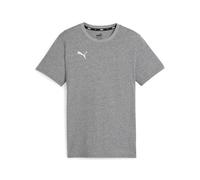 Trainingsshirt PUMA "TEAMGOAL CASUALS TEE JR", Jungen, Gr. 140, medium gray heather, puma weiß, Jersey, Obermaterial: 60% Baumwolle, 40% Polyester, unifarben, regular fit normal, Rundhals, Shirts, für