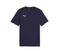 Trainingsshirt PUMA "TEAMGOAL CASUALS TEE JR", Jungen, Gr. 140, puma navy, puma weiß, Jersey, Obermaterial: 100% Baumwolle, unifarben, regular fit normal, Rundhals, Shirts, für Jugendliche, Kurzarm, f