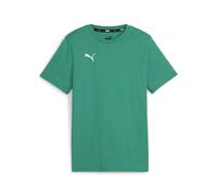 Trainingsshirt PUMA "TEAMGOAL CASUALS TEE JR", Jungen, Gr. 140, sport grün, puma weiß, Jersey, Obermaterial: 100% Baumwolle, unifarben, regular fit normal, Rundhals, Shirts, für Jugendliche, Kurzarm,