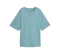 Trainingsshirt PUMA "Train All Day Essentials Relaxed T-Shirt Damen", Damen, Gr. M, baltic sea blau, Obermaterial: 100% Polyester, relaxed fit, Rundhals, Shirts (76150261-M) baltic sea blau