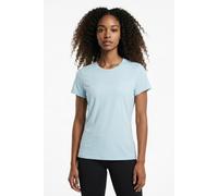 Trainingsshirt PUMA "W TAD ESSENTIAL LOGO TEE", Damen, Gr. L, fresh water, Jersey, Obermaterial: 100% Polyester, regular fit normal, Rundhals, Shirts, Kurzarm, Sportmode, mit Rundhalsausschnitt (86484